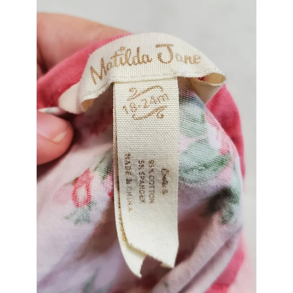 Matilda Jane Pretty in Pink Floral Polka Dot Casual Dress Girl 18 24‎ months